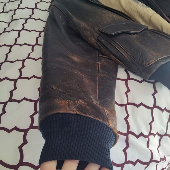 US Army Air Forces Real Leather Bomber Jacket - Picture 10 of 16